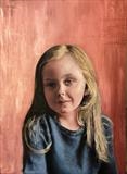 Tessa with hair wrap by Matthew Hickey, Painting, Oil on canvas