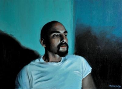 Screen time: Ernesto by Matthew Hickey, Painting, Oil on canvas