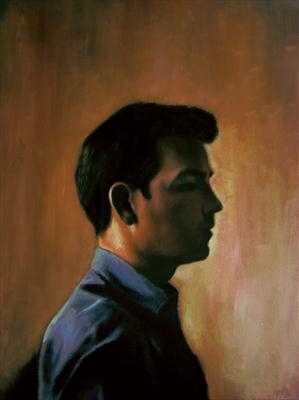 Self profile by Matthew Hickey, Painting, Oil on canvas